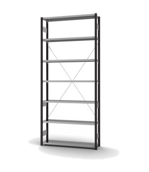 Fachbodenregal Grundregal ORION PLUS, 3.000×1.300×300 mm, verzinkt