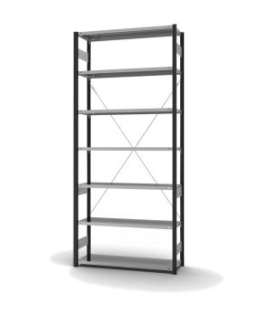 Fachbodenregal Grundregal ORION PLUS, 3.000×1.300×400 mm, verzinkt