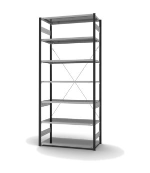 Fachbodenregal Grundregal ORION PLUS, 3.000×1.300×600 mm, verzinkt