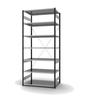Fachbodenregal Grundregal ORION PLUS, 3.000×1.300×800 mm, verzinkt