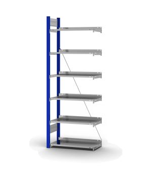 Aktenregal Anbauregal ORION PLUS, 2.000×750×300 mm, verzinkt