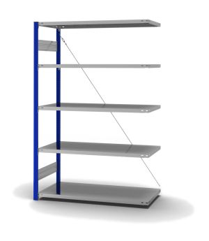 Fachbodenregal Anbauregal ORION PLUS, 2.000×1.300×600 mm, verzinkt