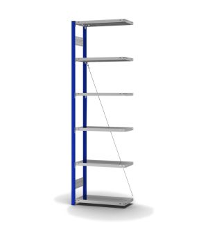 Fachbodenregal Anbauregal ORION PLUS, 2.500×750×300 mm, verzinkt