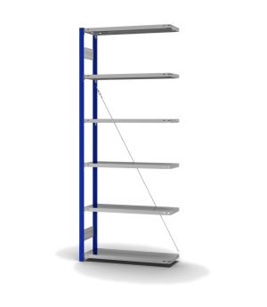 Fachbodenregal Anbauregal ORION PLUS, 2.500×1.000×300 mm, verzinkt