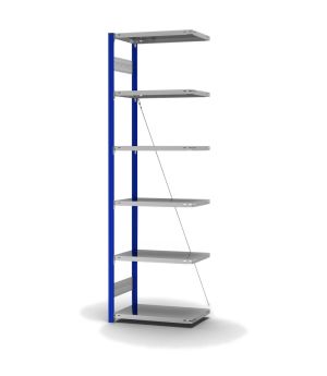 Fachbodenregal Anbauregal ORION PLUS, 2.500×750×400 mm, verzinkt