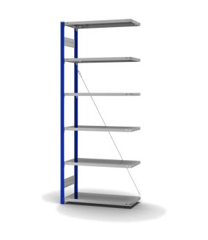 Fachbodenregal Anbauregal ORION PLUS, 2.500×1.000×400 mm, verzinkt