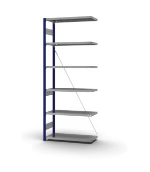 Fachbodenregal Anbauregal ORION PLUS, 2.500×1.000×400 mm, verzinkt