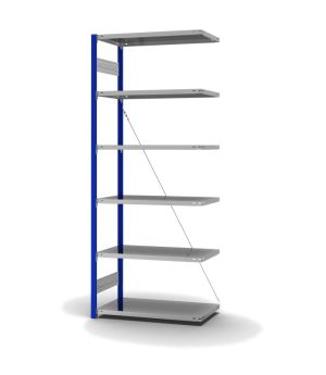 Fachbodenregal Anbauregal ORION PLUS, 2.500×1.000×500 mm, verzinkt