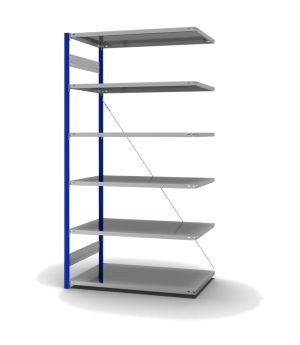 Fachbodenregal Anbauregal ORION PLUS, 2.500×1.300×800 mm, verzinkt