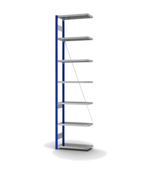 Fachbodenregal Anbauregal ORION PLUS, 3.000×750×300 mm, verzinkt