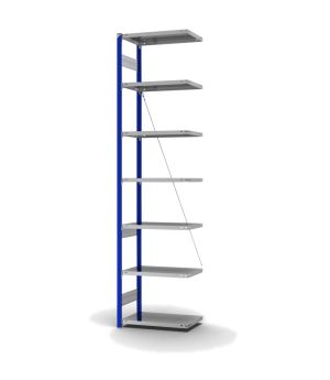 Fachbodenregal Anbauregal ORION PLUS, 3.000×750×400 mm, verzinkt