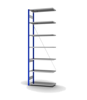 Fachbodenregal Anbauregal ORION PLUS, 3.000×1.000×400 mm, verzinkt