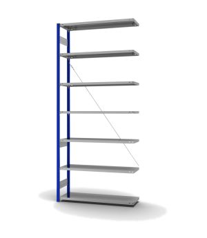Fachbodenregal Anbauregal ORION PLUS, 3.000×1.300×400 mm, verzinkt