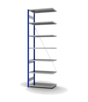 Fachbodenregal Anbauregal ORION PLUS, 3.000×1.000×500 mm, verzinkt