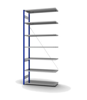 Fachbodenregal Anbauregal ORION PLUS, 3.000×1.300×500 mm, verzinkt