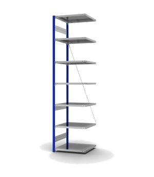 Fachbodenregal Anbauregal ORION PLUS, 3.000×750×600 mm, verzinkt