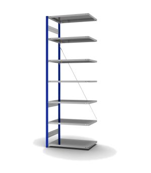 Fachbodenregal Anbauregal ORION PLUS, 3.000×1.000×600 mm, verzinkt