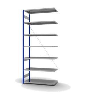 Fachbodenregal Anbauregal ORION PLUS, 3.000×1.300×600 mm, verzinkt