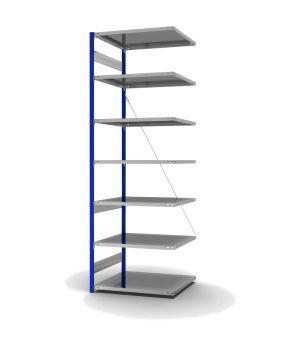 Fachbodenregal Anbauregal ORION PLUS, 3.000×1.000×800 mm, verzinkt