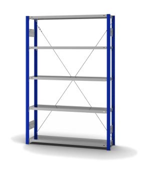 Fachbodenregal Grundregal ORION PLUS, 2.000×1.300×300 mm, verzinkt