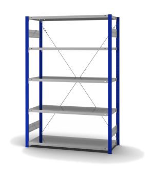 Fachbodenregal Grundregal ORION PLUS, 2.000×1.300×500 mm, verzinkt