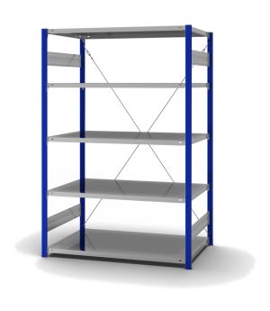 Fachbodenregal Grundregal ORION PLUS, 2.000×1.300×800 mm, verzinkt