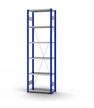 Fachbodenregal Grundregal ORION PLUS, 2.500×750×300 mm, verzinkt