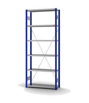 Fachbodenregal Grundregal ORION PLUS, 2.500×1.000×300 mm, verzinkt