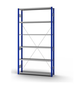 Fachbodenregal Grundregal ORION PLUS, 2.500×1.300×300 mm, verzinkt