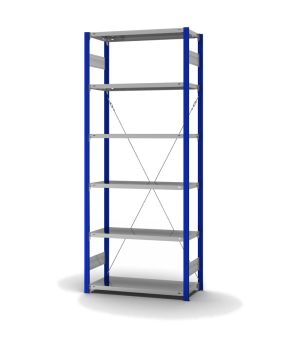 Fachbodenregal Grundregal ORION PLUS, 2.500×1.000×400 mm, verzinkt