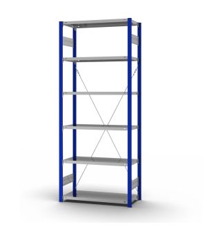 Fachbodenregal Grundregal ORION PLUS, 2.500×1.000×400 mm, verzinkt