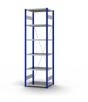 Fachbodenregal Grundregal ORION PLUS, 2.500×750×500 mm, verzinkt