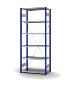 Fachbodenregal Grundregal ORION PLUS, 2.500×1.000×500 mm, verzinkt