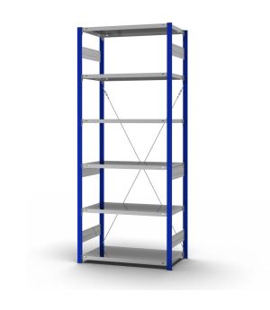 Fachbodenregal Grundregal ORION PLUS, 2.500×1.000×500 mm, verzinkt