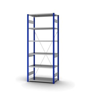 Fachbodenregal Grundregal ORION PLUS, 2.500×1.000×500 mm, verzinkt