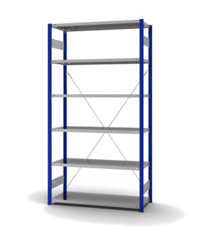 Fachbodenregal Grundregal ORION PLUS, 2.500×1.300×500 mm, verzinkt
