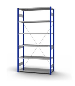 Fachbodenregal Grundregal ORION PLUS, 2.500×1.300×500 mm, verzinkt