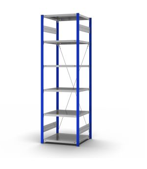 Fachbodenregal Grundregal ORION PLUS, 2.500×750×600 mm, verzinkt