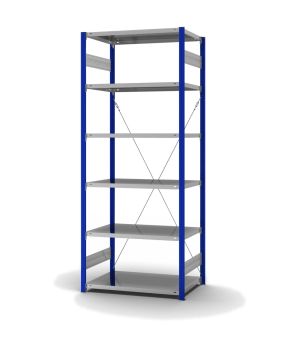 Fachbodenregal Grundregal ORION PLUS, 2.500×1.000×600 mm, verzinkt