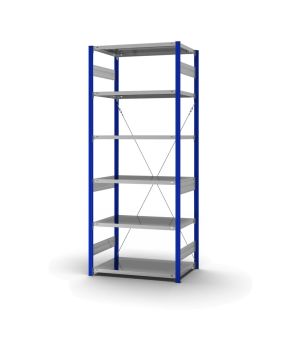 Fachbodenregal Grundregal ORION PLUS, 2.500×1.000×600 mm, verzinkt