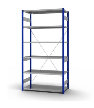Fachbodenregal Grundregal ORION PLUS, 2.500×1.300×600 mm, verzinkt