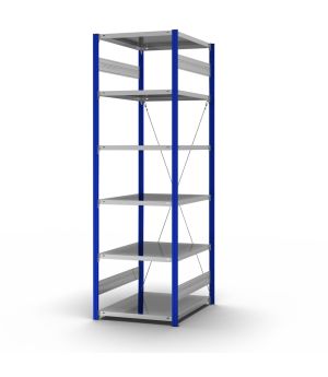 Fachbodenregal Grundregal ORION PLUS, 2.500×750×800 mm, verzinkt
