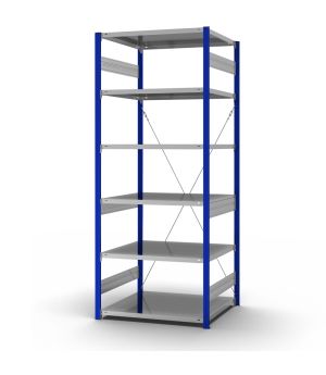 Fachbodenregal Grundregal ORION PLUS, 2.500×1.000×800 mm, verzinkt