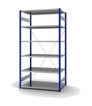 Fachbodenregal Grundregal ORION PLUS, 2.500×1.300×800 mm, verzinkt