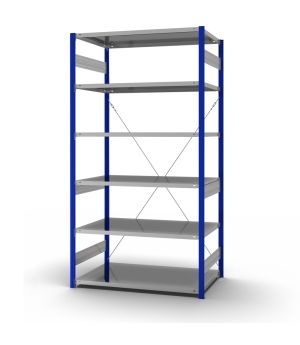 Fachbodenregal Grundregal ORION PLUS, 2.500×1.300×800 mm, verzinkt