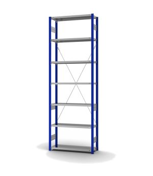 Fachbodenregal Grundregal ORION PLUS, 3.000×1.000×300 mm, verzinkt