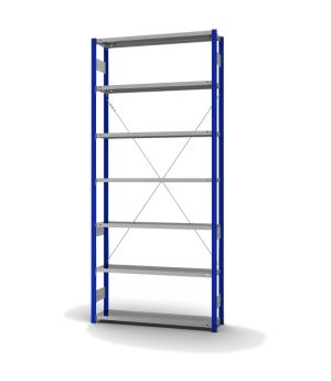 Fachbodenregal Grundregal ORION PLUS, 3.000×1.300×300 mm, verzinkt