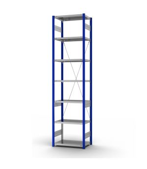Fachbodenregal Grundregal ORION PLUS, 3.000×750×400 mm, verzinkt