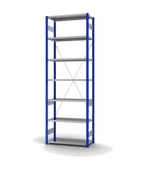 Fachbodenregal Grundregal ORION PLUS, 3.000×1.000×400 mm, verzinkt
