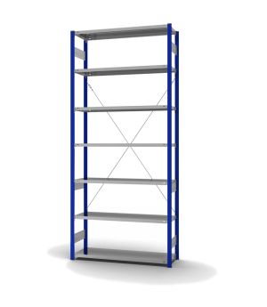 Fachbodenregal Grundregal ORION PLUS, 3.000×1.300×400 mm, verzinkt
